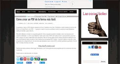 Desktop Screenshot of lascosasfaciles.com